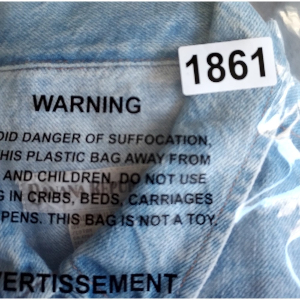 Vintage 90s Banana Republic Denim Jean Vest Cropped Retro USA Women's Medium‎ - Picture 8 of 8